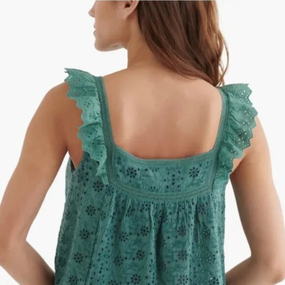 Brand New Lucky Brand Eyelet Sleeveless Blouse - Picture 2 of 8